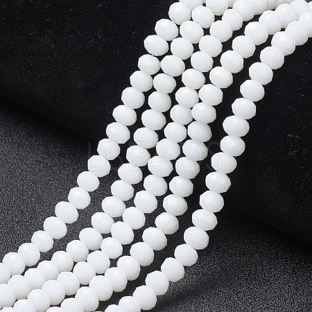 Opaque Solid Color Imitation Jade Glass Beads Strands EGLA-A044-P8mm-D01-1