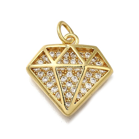 Brass Micro Pave Cubic Zirconia Pendants ZIRC-I070-039G-1