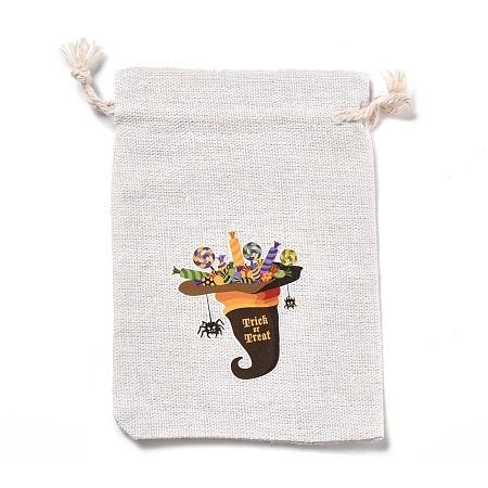 Halloween Cotton Cloth Storage Pouches ABAG-M004-01K-1
