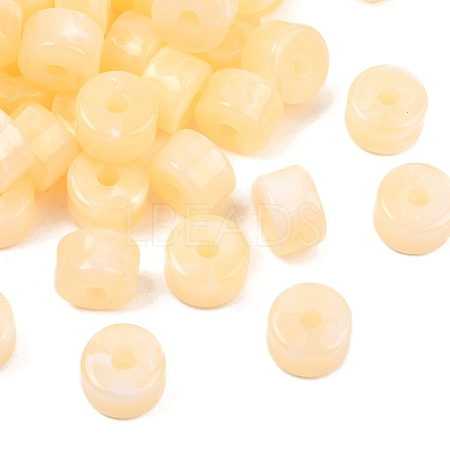 Two-Color Opaque Acrylic Imitation Gemstone Beads AC-CBA3EFE-02H-1