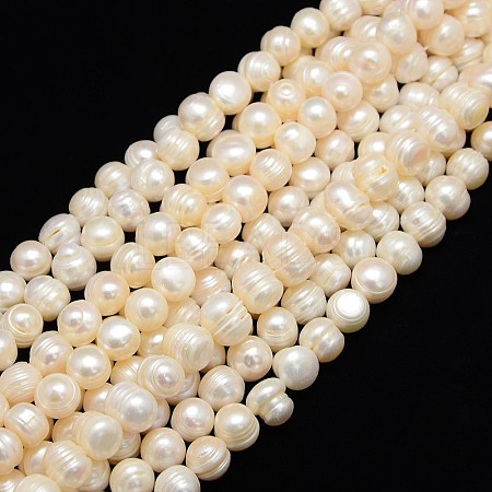 Natural Cultured Freshwater Pearl Beads Strands PEAR-L001-F-14-01-1