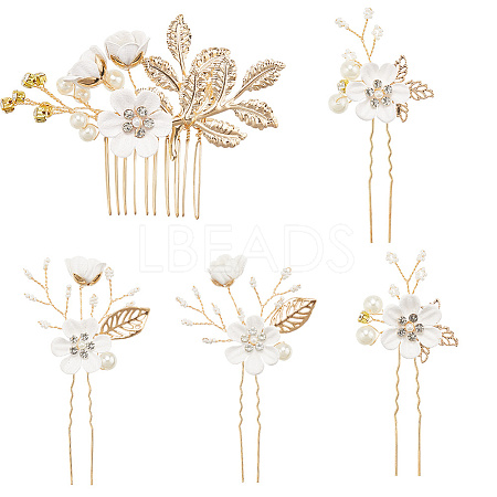 Plastic and Resin and Iron Hairpin Set OHAR-WH20020-04A-1