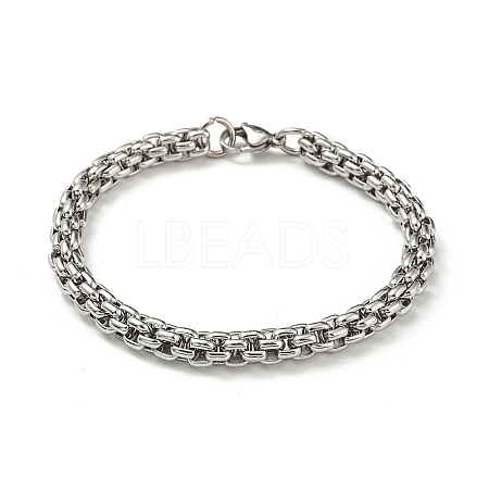 201 Stainless Steel Rope Chain Bracelets STAS-Z056-12P-1