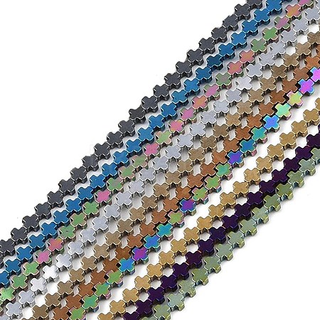 Electroplated Synthetic Non-magnetic Hematite Beads Strands G-J211-AM-01-1