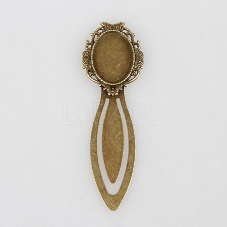 Iron Bookmark Cabochon Settings PALLOY-N0084-23AB-NF-1