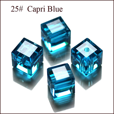Imitation Austrian Crystal Beads SWAR-F074-4x4mm-25-1