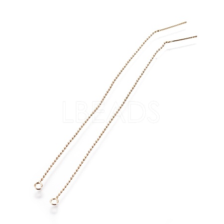 Brass Stud Earring Findings KK-I645-03G-1