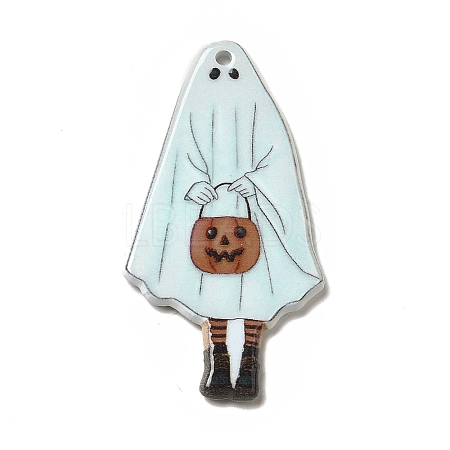 Halloween Printed Acrylic Pendants MACR-G059-03E-1