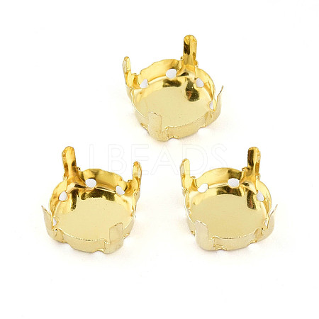 201 Stainless Steel Sew on Prong Settings STAS-T032-01-10mm-G-1