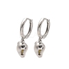 Brass Cubic Zirconia Hoop Earrings EJEW-Q015-01P-F-2