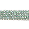 Electroplate Transparent Glass Beads Strands X-GLAA-H021-01A-FR07-2