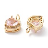 Brass Micro Pave Cubic Zirconia Charms ZIRC-A019-14G-F-2