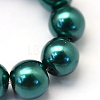 Baking Paint Pearlized Glass Pearl Round Bead Strands HY-Q003-4mm-79-3