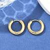 Ion Plating(IP) 304 Stainless Steel Huggie Hoop Earrings X-EJEW-F111-16mm-G-4