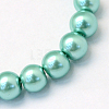 Baking Paint Pearlized Glass Pearl Round Bead Strands HY-Q003-4mm-32-2