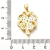 Brass Micro Pave Cubic Zirconia Pendants KK-G519-14G-02-3