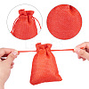   Burlap Packing Pouches Drawstring Bags ABAG-PH0002-14-9x12cm-5