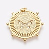 Brass Micro Pave Cubic Zirconia Pendants ZIRC-O026-23G-NR-2