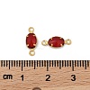 Brass K9 Glass Connector Charms KK-K295-01G-03-3