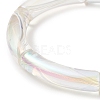 Acrylic Curved Tube Stretch Bracelet for Women BJEW-JB09304-4