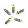 Natural Labradorite Pointed Pendants G-G902-A11-1