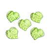 Green Transparent Acrylic Leaf Pendants for Chunky Necklace Jewelry X-DBLA410-9-8