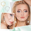 24 Pairs 2 Colors Brass Huggie Hoop Earring Findings DIY-CN0002-06-6