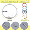36Pcs 6 Colors Rubber Cover Stainless Steel Wire Cable Keychains FIND-SC0013-71A-2