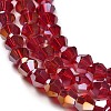 Transparent Electroplate Glass Beads Strands EGLA-A039-T6mm-B27-3