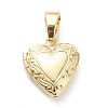 Brass Locket Pendants X-KK-P199-15G-2