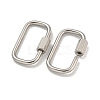 Non-Tarnish 304 Stainless Steel Screw Carabiner Lock Charms STAS-C092-05H-P-2