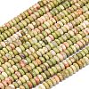 Natural Unakite Beads Strands G-P575-A12-4x2mm-02-2