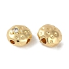 Brass Micro Pave Cubic Zirconia Beads KK-P283-22G-2