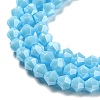Opaque Solid Color Electroplate Glass Beads Strands EGLA-A039-P4mm-A12-3