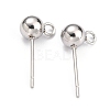 Non-Tarnish 304 Stainless Steel Ball Post Stud Earring Findings X-STAS-Z035-02P-E-1