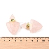 Natural Rose Quartz Perfume Bottle Pendants G-L623-10G-01-3