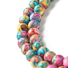 Assembled Natural & Dyed Magnesite Beads Strands G-L575-02L-B-3
