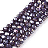 Electroplate Glass Beads Strands EGLA-A044-P3mm-B11-1
