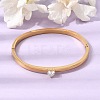 304 Stainless Steel Pave Clear Cubic Zirconia Heart Hinged Cuff Bangles for Women SA-CBAC920-17G-1