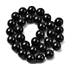 Natural Black Tourmaline Beads Strands G-G763-01-12mm-A-5