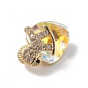 Real 18K Gold Plated Rack Plating Brass Micro Pave Clear Cubic Zirconia Pendants KK-C015-09G-05-2
