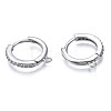 Brass Micro Pave Cubic Zirconia Huggie Hoop Earring Findings KK-T063-013P-NF-2