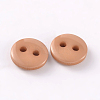 2-Hole Flat Round Resin Sewing Buttons for Costume Design BUTT-E119-28L-09-2