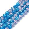Spray Painted Crackle Glass Beads Strands LS-CCG-Q001-10mm-19-1