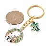 Panda & Bamboo Alloy Enamel Pendant Keychains KEYC-JKC00629-04-2