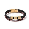 Braided Leather Multi-strand Bracelets BJEW-Z081-15G-4