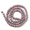 Opaque Solid Color Electroplate Glass Beads Strands GLAA-F029-P4mm-C13-2
