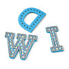 Alphabet Resin Rhinestone Patches DIY-TAC0005-45F-12