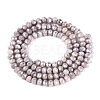 Anti-Tarnish Electroplate Rondelle Glass Beads Strands EGLA-T021-3mm-17-01-2