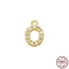 Real 18K Gold Plated 925 Sterling Silver Micro Pave Clear Cubic Zirconia Charms STER-P054-10G-O-1